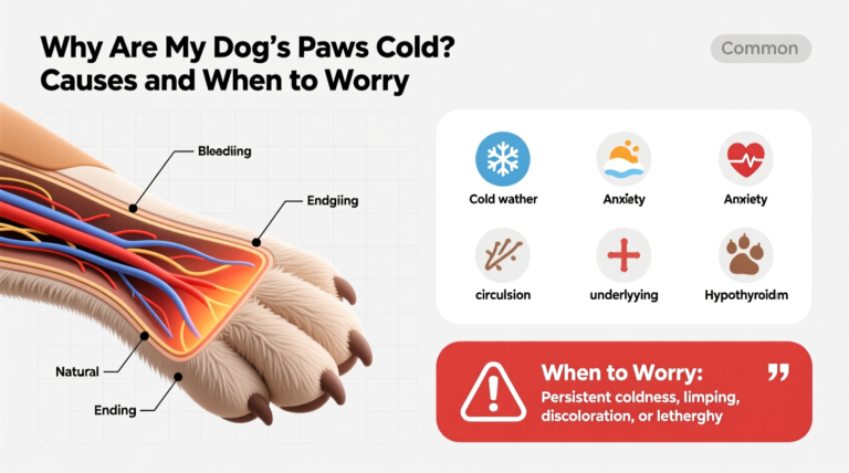 Why Are My Dog’s Paws Cold? Causes, Warning Signs, and What to Do